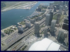 Views from CN Tower 24 - Harbourfront, Rogers Centre